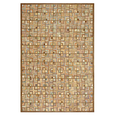 Hand Hooked Wool Geometric Area Rug