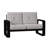 Vale 58.5'' Wide Aluminum Loveseat with Cushions-26148926-43011352