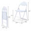 Ensemble de 4 chaises pliantes avec coussins, chaises pliantes portatives en métal avec coussinets antidérapants