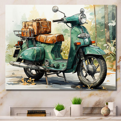 «Green Scooter», impression sur toile