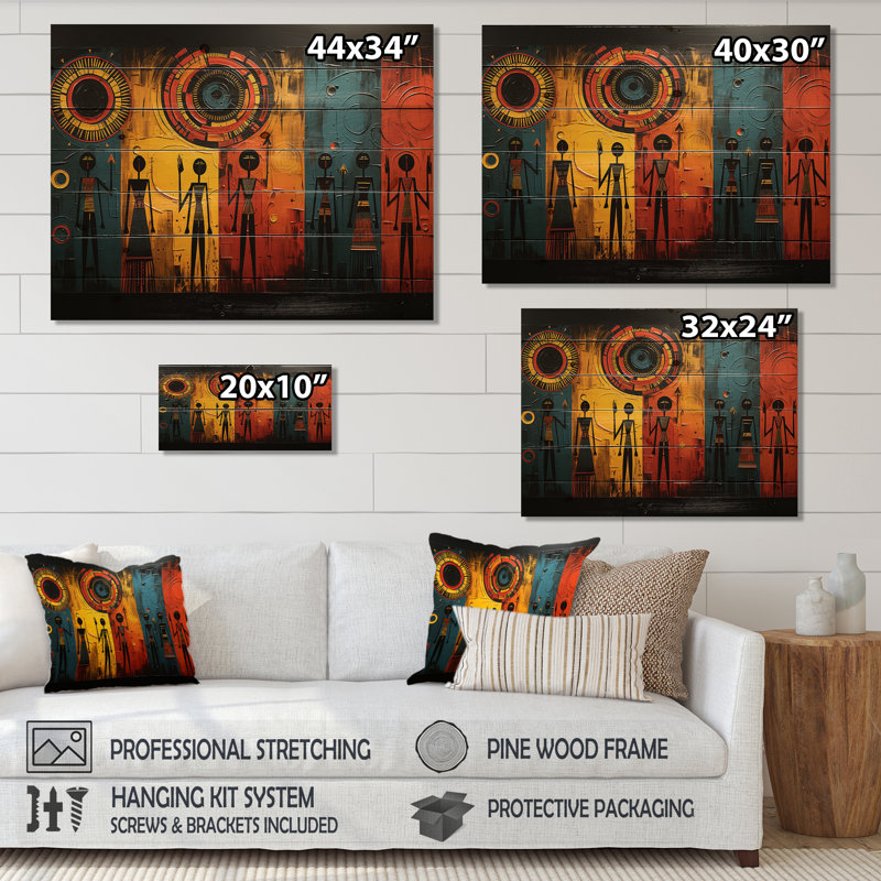 " African Tribal Rhythms VII ", 10" H x 20" W x 0.78" D
