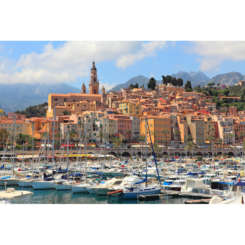 Vieille ville de Menton - Photographie sur toile tendue, L 18 po x H 12 po