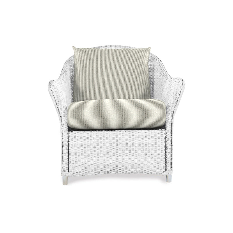 Weekend Retreat Outdoor Lounge Chair, White, Rumba Nickel