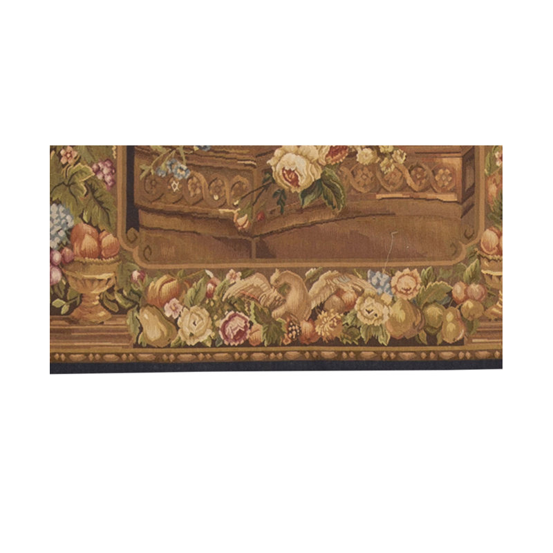 Hand-Knotted High-Quality Green and Brown Runner
