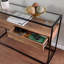 Console en verre avec rangement