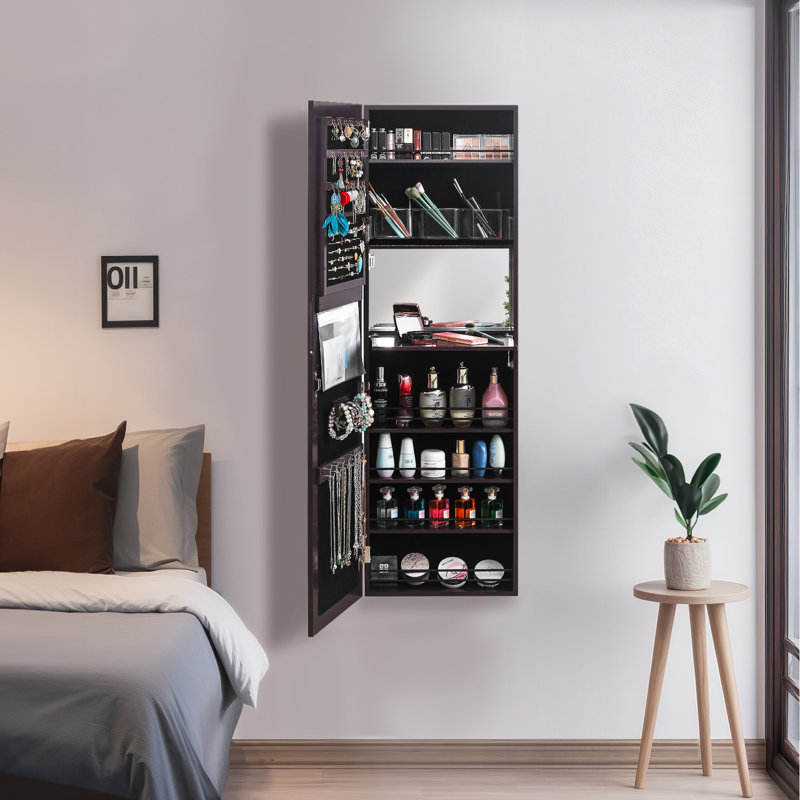 Accessoire armoire à miroir murale à 6 niveaux entièrement en miroir