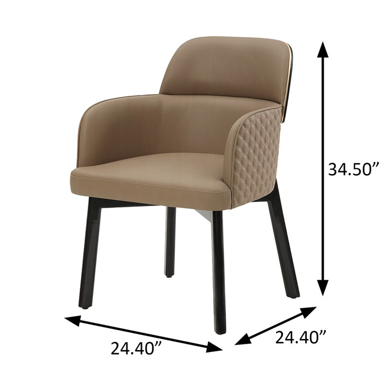 FAUTEUIL 24,4 po, LATTE ET NOIR