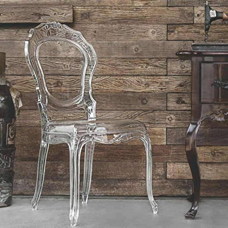 Chaise d'appoint Heliodoro en transparent
