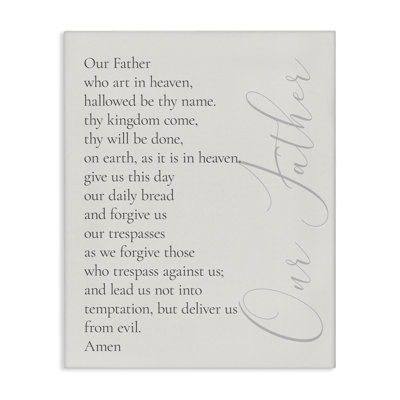 Our Father Prayer Canvas Wall Art by Anna Quach