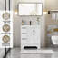 Base de meuble-lavabo simple 30 po Mid-Century moderne, sans comptoir d'évier-122876599-122876598