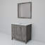 Meuble-lavabo décalé à droite l 36 po x P 22 po et miroir 34 po.-66637660-112956987