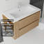 Meuble-lavabo suspendu de 91 cm (36 pouces) avec lavabo, tiroir à fermeture douce, lavabo en céramique et contreplaqué.-784465184-784465187