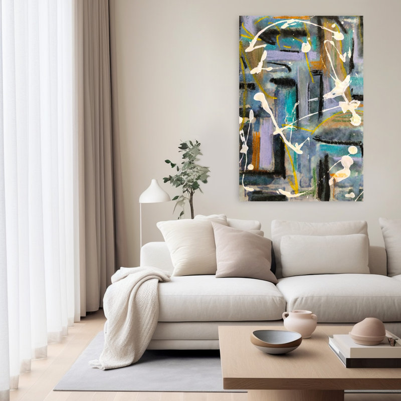 Art contemporain contemporain abstrait, H 60 po x l 40 po