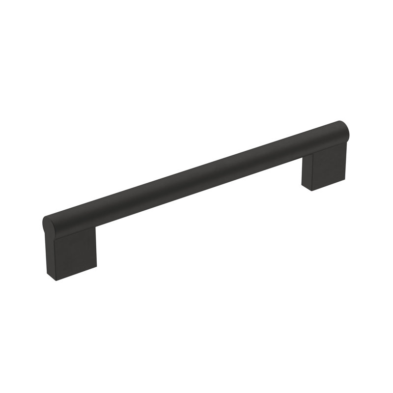 Versa 6-5/16 inch (160mm) Center-to-Center Matte Black Cabinet Pull - 25 Pack, Matte Black, 6 5/16"