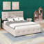 Grand lit plateforme en tissu avec deux tiroirs sous le lit et un lit gigogne-678296731