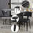 Round Dining Table Set, Modern Kitchen Table Set With Cross Legs, MDF Tabletop & PU Leather Upholstered Chairs, Sturdy Space-Saving Dining Set For Dining Room, Kitchen, Small Space-270510170-270510167