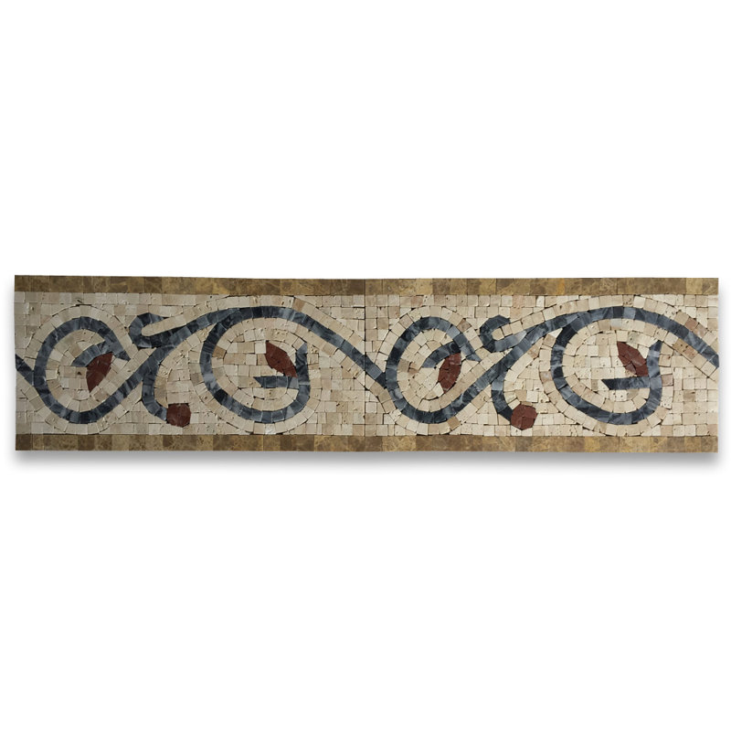 Carreau de mosaïque en marbre 6 po x 12 po