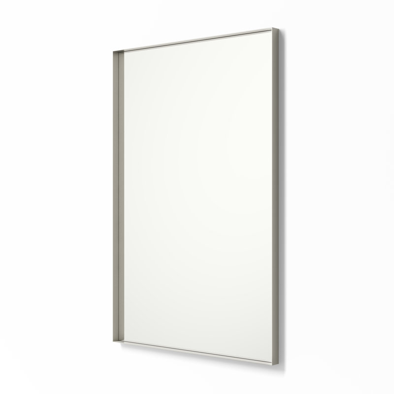 Gerlando Metal Wall Mirror, 30" x 20", Nickel