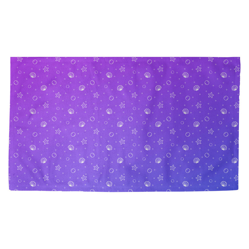 Tapis bleu/mauve coquillage Avicia, Rectangulaire 3 pi 2 po x 5 pi 3 po