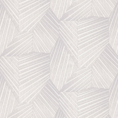Elle Decoration Elle Decor Geometric Triangle Design 3D Embossed Glitter/Shimmer 33' L x 21" W Wallpaper Roll