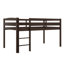 Lit mezzanine bas en bois avec échelle-858322153