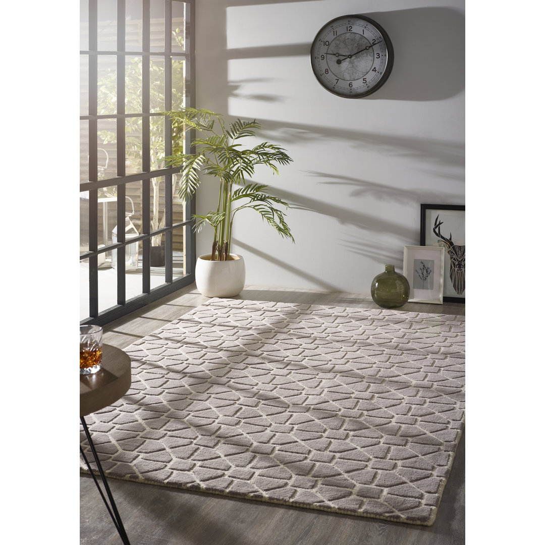 Birkenhead Harmony Handwoven Wool Grey Rug