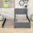 Wood Upholstered Platform Bed with Trundle and Headboard-45343382-45343383