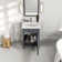Imanii 24 Inch Transitional Dark Grey Style Bathroom Vanity With Porcelain Top
