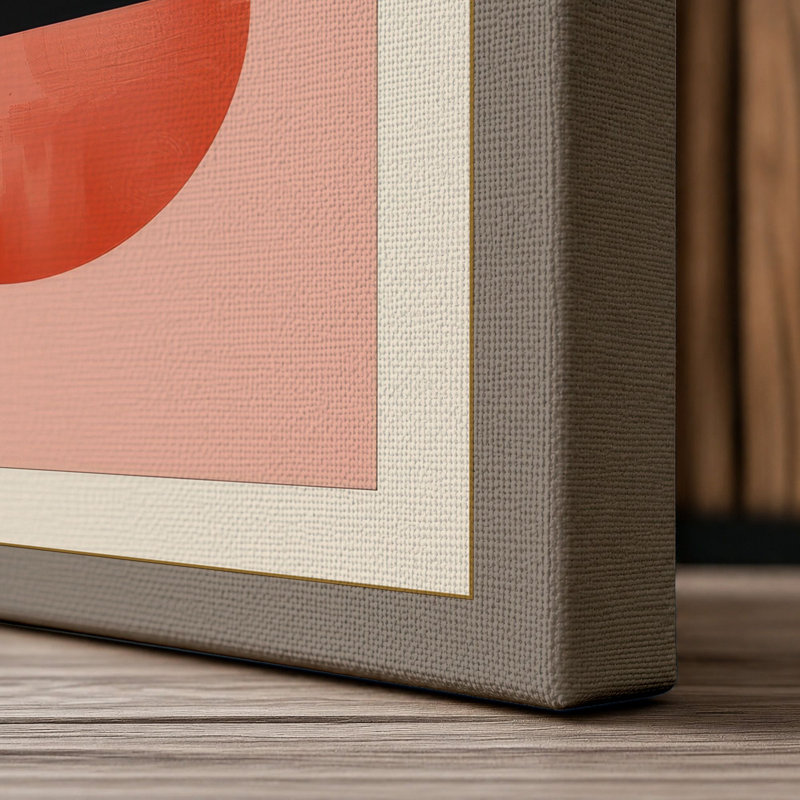 Forms in Rust Geometric - Wrapped Canvas, 30x20 - 76.2 x 50.8 cm, Taupe Border