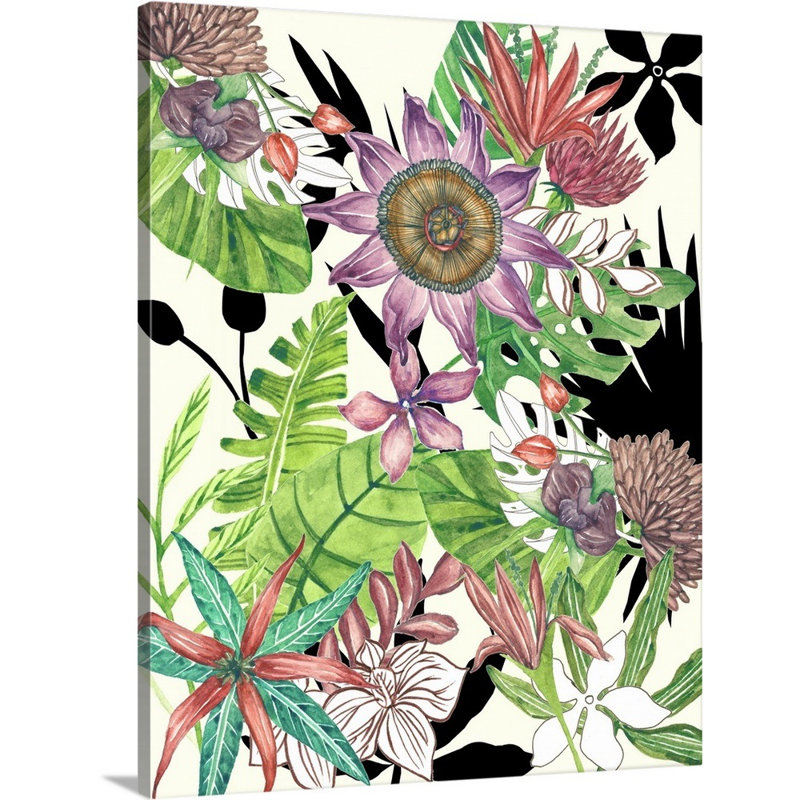 Novogratz « botanic abondance i », reproduction d’art encadrée, H 14 po x l 11 po x P 1,25 po, Toile tendue