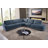 5-Piece Left-Armrest Corner Sectional with Right Curved Deep Seat-185120365