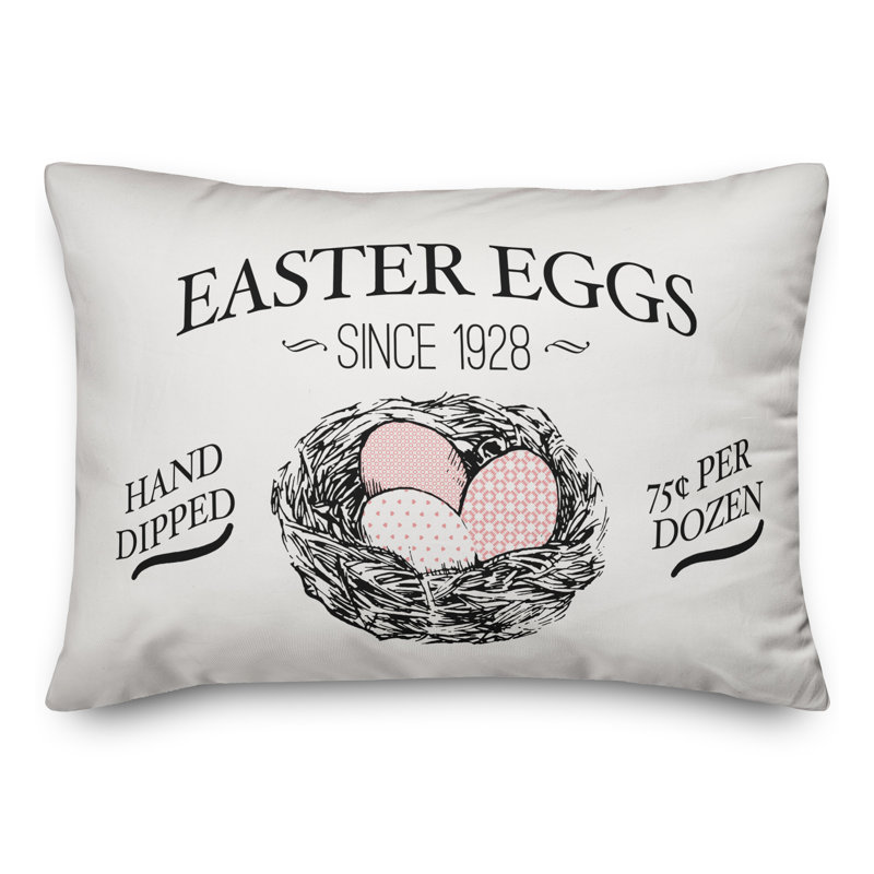 Housse de coussin lombaire à œufs de Pâques