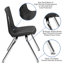 Mobile Mobile 47,5 "Ensemble de tables d'activités flexibles en stratifié avec chaises 14"-1255757088