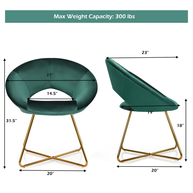 Woolhorpe Velvet Accent Chair, Dark Green Velvet