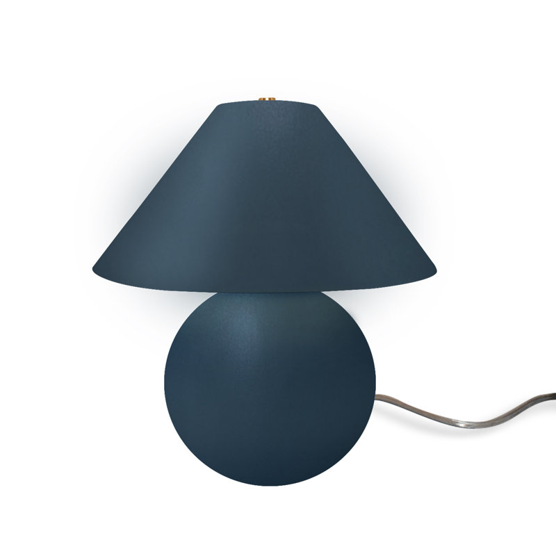 Lampe de table en céramique Caroldine, Ciel à minuit / blanc mat, 16.75" H x 15" W x 15" D