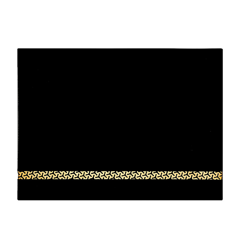 Black Frosted Glass Striped Placemat
