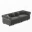 Canapé Chesterfield, canapé-lit 3 en 1, canapé-lit convertible, canapé-lit king size, méridienne, canapé 3 places en velours avec pouf amovible-285799240