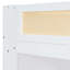 Lit simple superposé au dessus d'un lit double avec tablette et lumières DEL, blanc-289470487