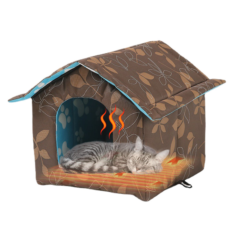Multicolore Winter Winter Shelter 15,7 x 15 x 13,8 po, intérieur et extérieur imperméable pour chats, lapins et chiens, B