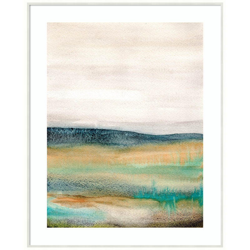 «Foggy Mountain» par Xizhou Xie - impression encadrée, H 41 po x l 33 po x P 2 po, Argent