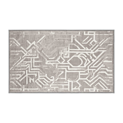 Machine Washable Gray Area Rug