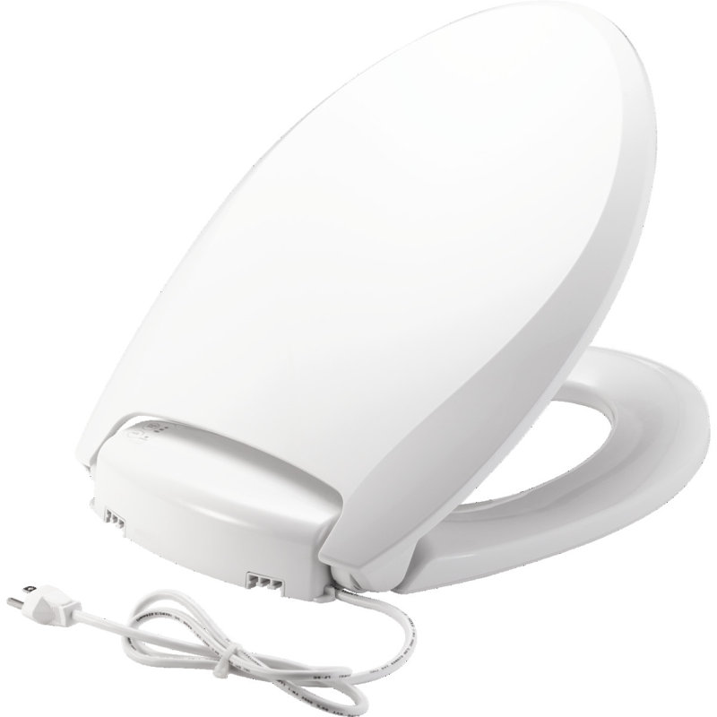 Siège de toilette allongé et chauffé radiance, Blanc