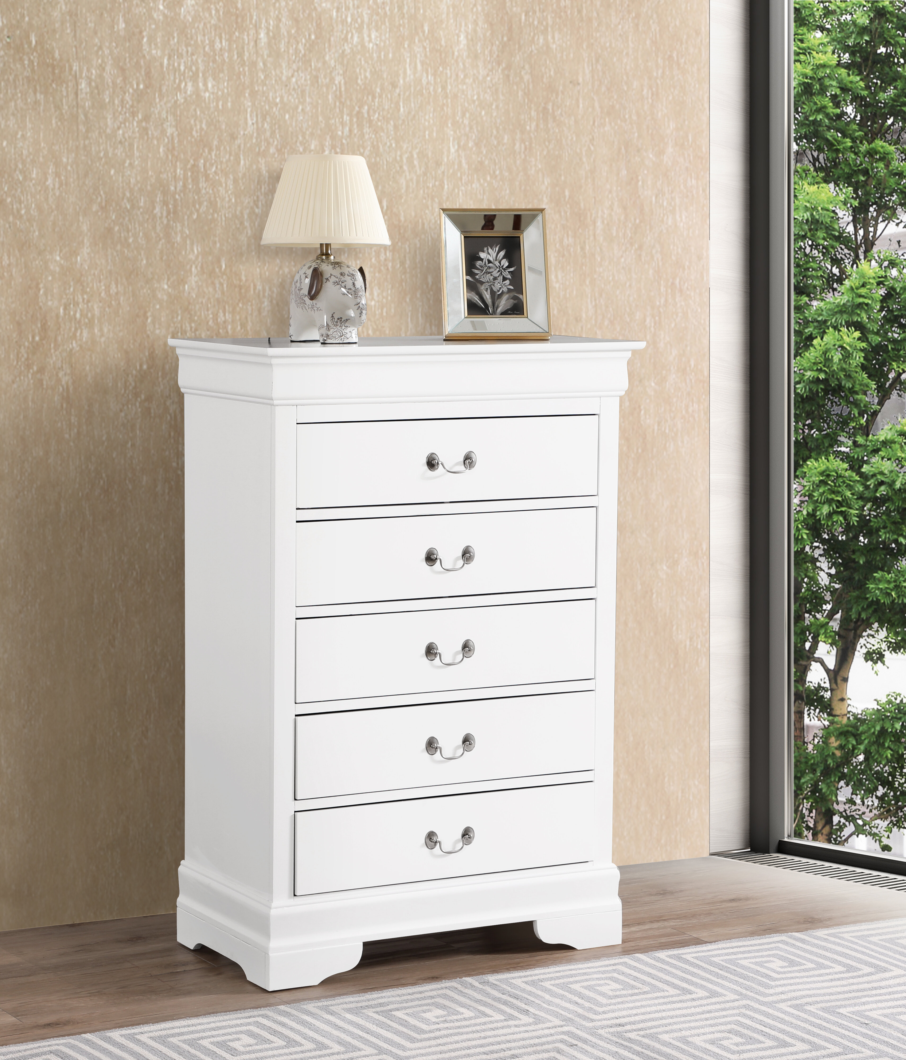 Glory Furniture Louis Phillipe 5 - Drawer Dresser & Reviews