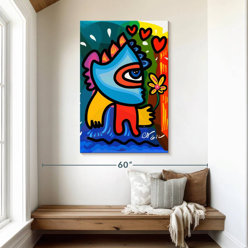 Kelan Flower Graffiti Man, 48" H x 32" W