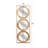 3 Mirror Piece Wall Mirror In Gold Rectangular Frame