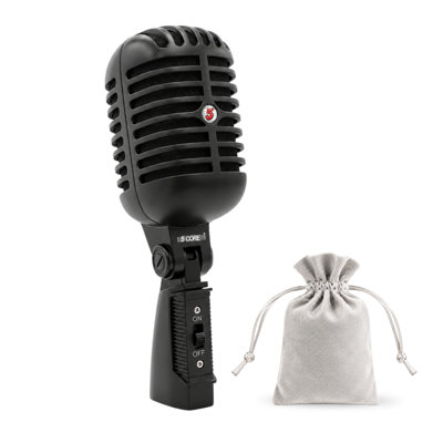 5 Core Retro Dynamic Vocal Iconic Microphone Vintage Style Classic Cardioid Unidirectional Mic