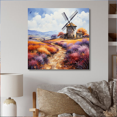 «Mill Wind Majestic Countryside», reproduction sur toile