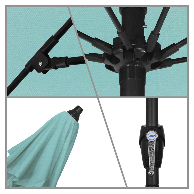 Parasol de marché 7,5 pi Gino, Toile Aruba Sunbrella®, H 94 po x l 86,3 po x P 86,3 po