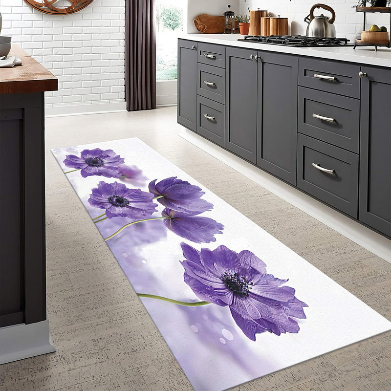 Exquisite With Pile Soft Printed Rug Featuring a Striking Floral Design for a Touch of Sophisticated Elegance in Any Living Space
