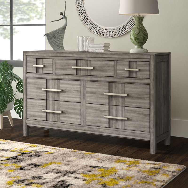 Cayer 58'' W 7 - Drawer Dresser, Gray